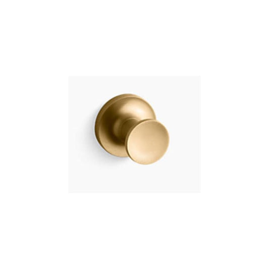 Purist Robe Hook in Vibrant Brushed Moderne Brass