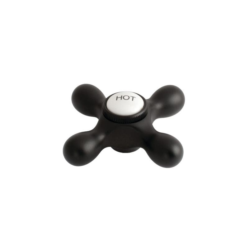 Kingston Brass Kbh179axh Hot Metal Cross Handle 3/8 X 16Pt - Black