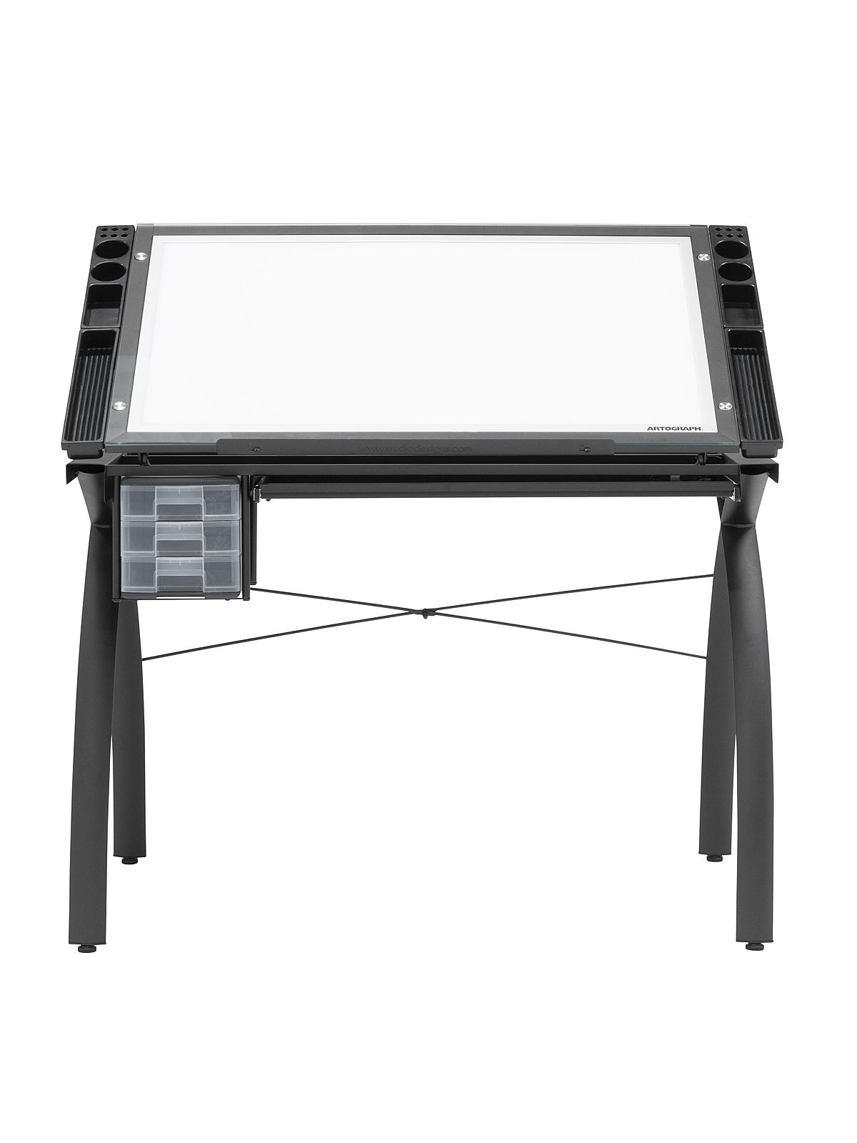Studio Designs - Futura Light Table for Artists and Drawing - Black / Clear Glass