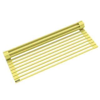 Kraus KRM-10YL Multipurpose Over-Sink Roll-up Dish Drying Rack, Yellow