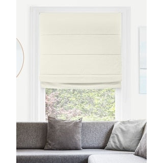 Del Mar Ready-Made Moon Shell Cordless Blackout Privacy Fabric Roman Shade 35 in. W X 64 in. L