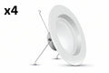 4 x Feit Electric 4" White High Output LED Recessed Downlight Color Select (5CCT)