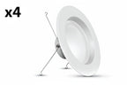 4 x Feit Electric 4" White High Output LED Recessed Downlight Color Select (5CCT)