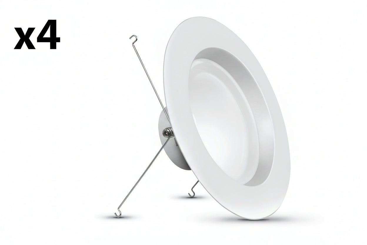 4 x Feit Electric 4" White High Output LED Recessed Downlight Color Select (5CCT)