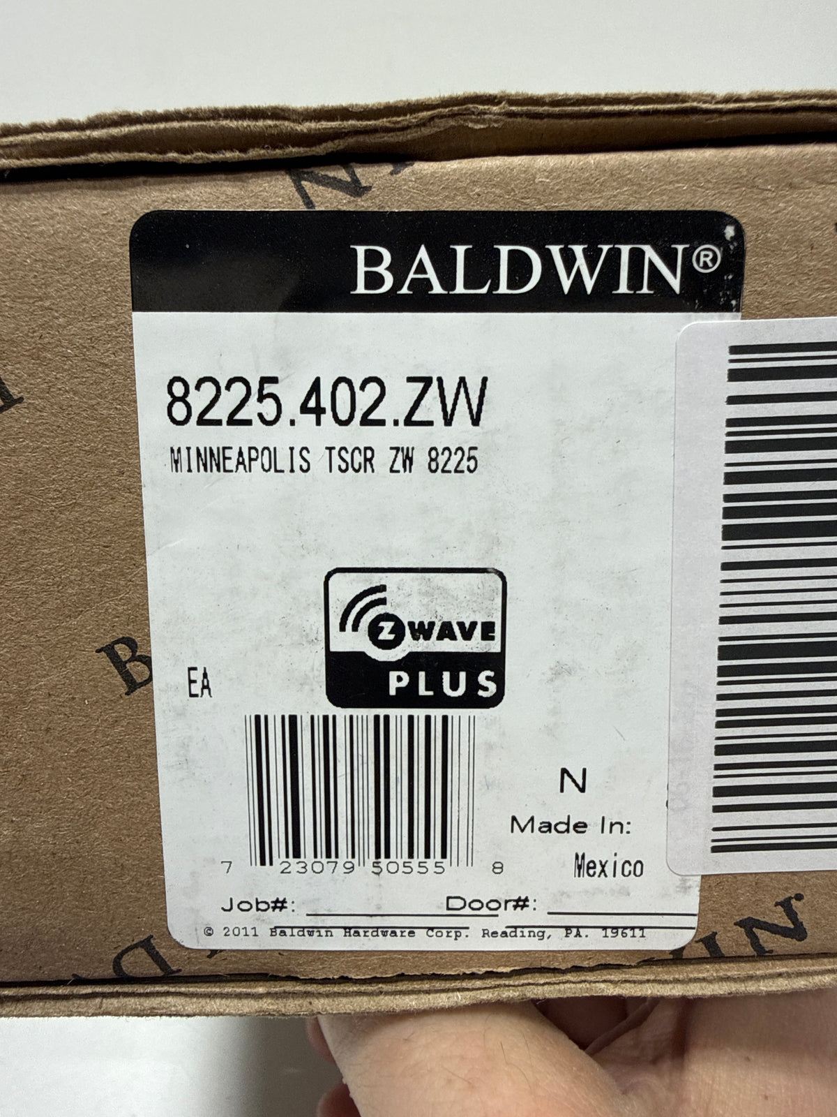Baldwin 8225.ZW Touchscreen Minneapolis Z-Wave Deadbolt - Distressed Oil Rubbed Bronze