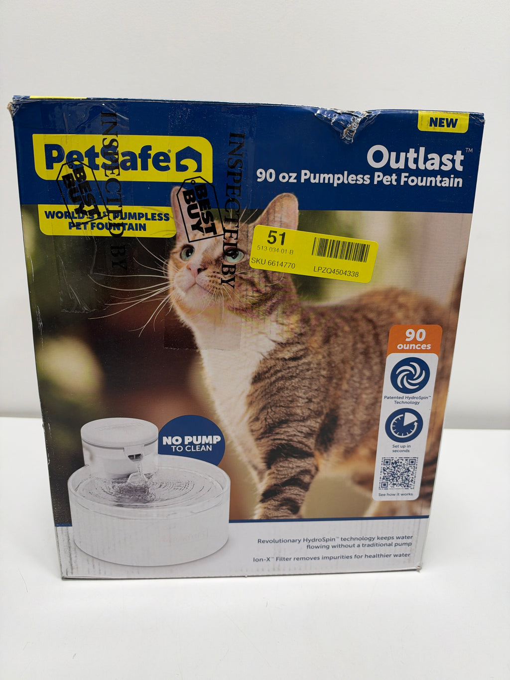 PetSafe - Outlast 90 Oz Pumpless Pet Fountain - White