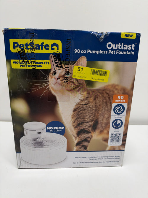 PetSafe - Outlast 90 Oz Pumpless Pet Fountain - White