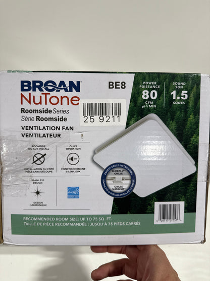 Broan-NuTone Roomside 80 CFM 1.5 Sones Bathroom Ventilation Fan