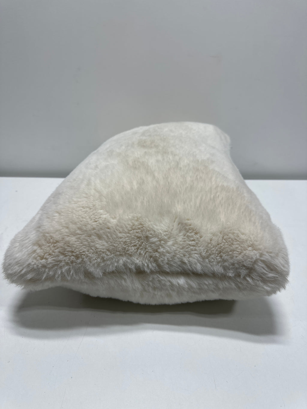 Faux Fur Throw Pillow Ivory - Threshold