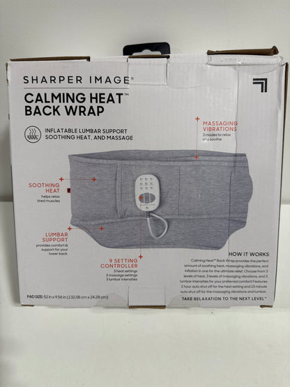 Sharper Image Calming Heat Massaging Heated Lumbar Wrap - Gray