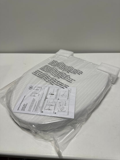 DXV 5025A15G Elongated Closed-Front Toilet Seat with Slow Close and Duroplast Canvas White