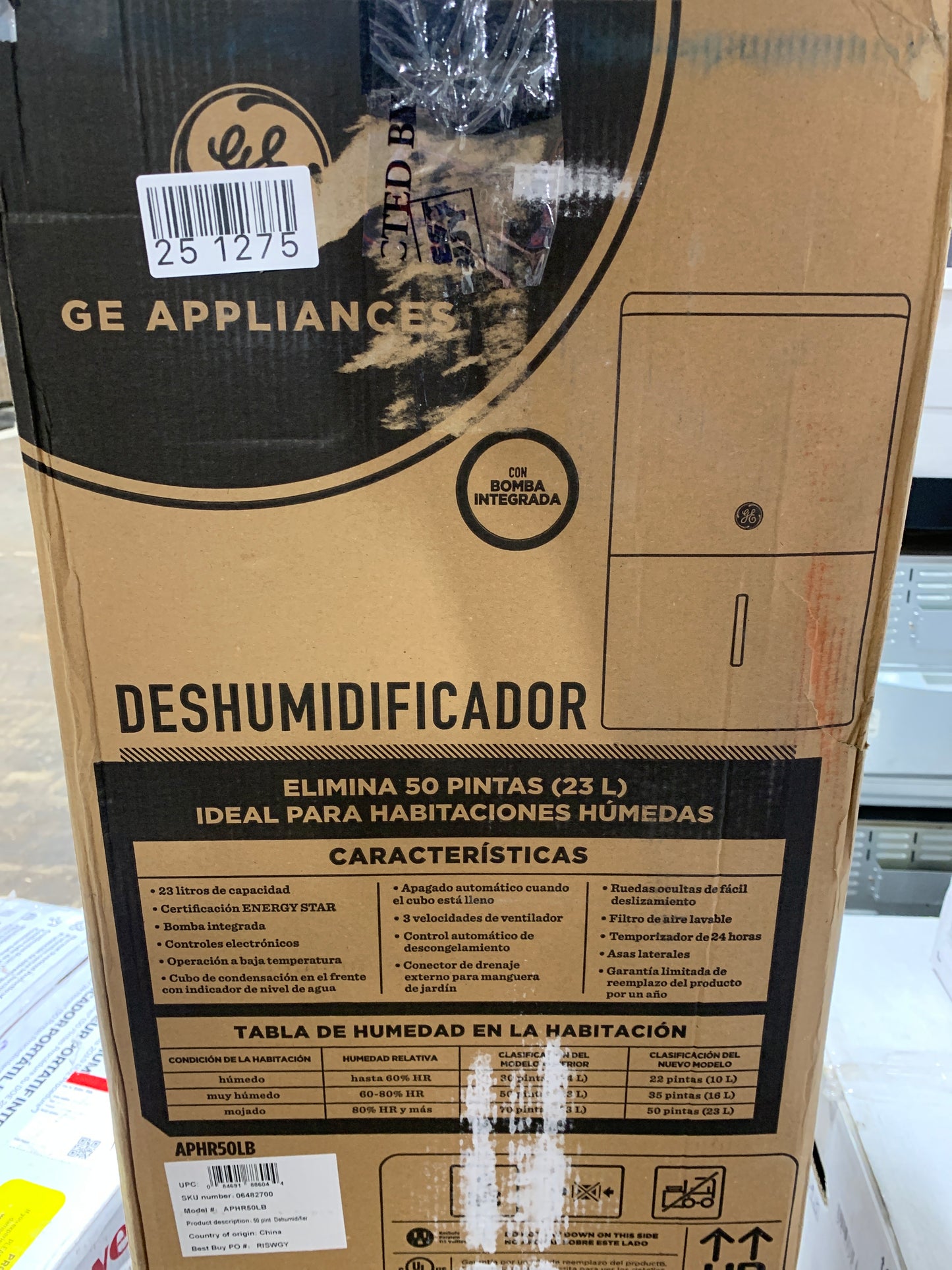 GE 50 Pint Dehumidifier APHR50LB