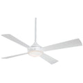 Aluma 52 in. LED Indoor Flat White Ceiling Fan with Light and Wall Control
