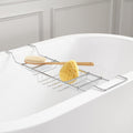 Signature Hardware 902478 Nottingham Adjustable Brass Tub Caddy Chrome Bath and Shower Accessories Bathtub Accessories Bath Trays