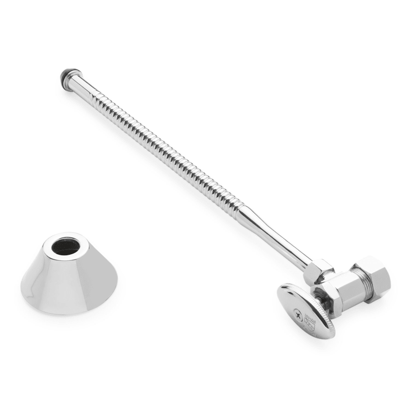 Signature Hardware 948025 Corrugated Toilet Supply Kit with 5/8’’ OD X 3/8’’ OD Angle Stop Chrome - *Plumbing