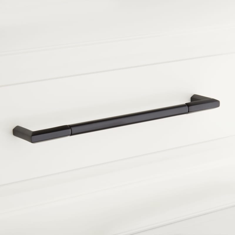 Signature Hardware 949189-8 8’’ Lunata Solid Brass Cabinet Pull Satin Black Cabinet Hardware Pulls Bar - *Tools
