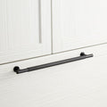 Signature Hardware 949192-15 15" Evinger Knurled Brass Appliance Pull Matte Black Cabinet Hardware Pulls Bar
