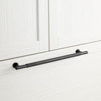 Signature Hardware 949192-15 15" Evinger Knurled Brass Appliance Pull Matte Black Cabinet Hardware Pulls Bar