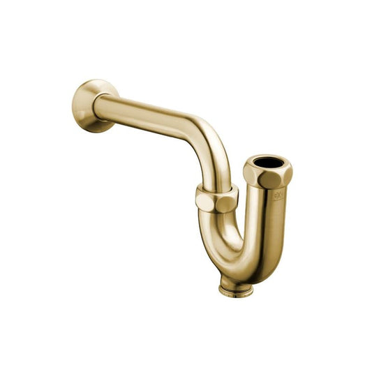 DXV D35700020 Decorative P-Trap Satin Brass Rough Plumbing Pipe and Fittings P-Traps