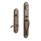Signature Hardware 441551 Marconi Right Handed Solid Brass Full Plate Keyed Entry Single Cylinder Door Handleset with Interior Lever and 2-3/8" Backset