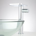 Signature Hardware 931430 Knox 1.2 GPM Vessel Single Hole Bathroom Faucet with Pop-up Drain Assembly Chrome Faucet Bathroom Sink Faucets Single Handle