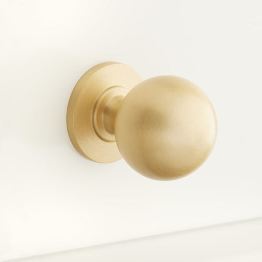 6 Signature Hardware 946678-1 Rodino Round Cabinet Knob Satin Brass Cabinet Hardware Knobs Round