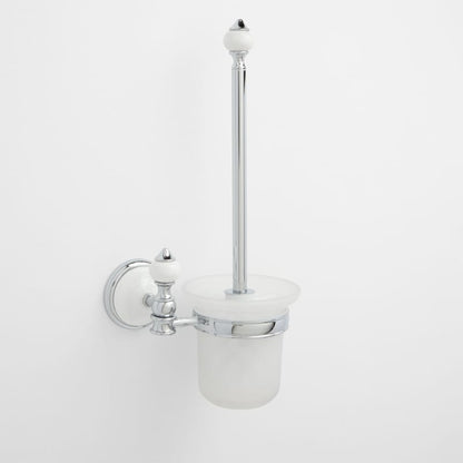 Signature Hardware 929504 Adelaide Wall-Mount Toilet Brush Holder Chrome