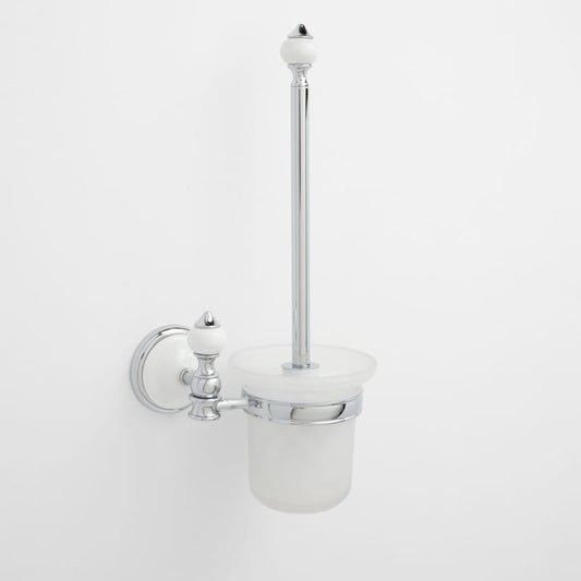 Signature Hardware 929504 Adelaide Wall-Mount Toilet Brush Holder Chrome