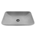 Vigo VG04056 Lorca Gothic 22" L X 15" W X 5" H Rectangular Concrete Vessel Bathroom Sink Gray