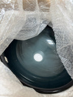 Miseno MVS-TIS-168-12 Marrone 12" Circular Glass Vessel Bathroom Sink and Pop-Up Drain Assembly