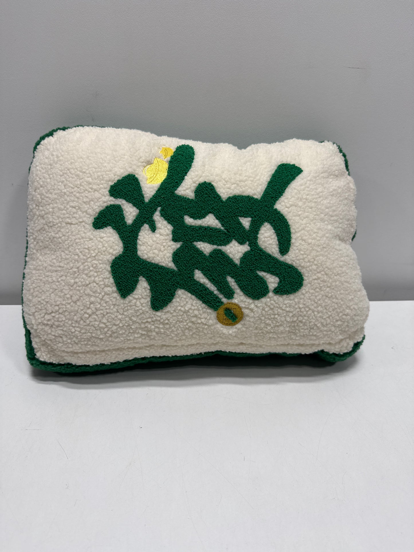 Brentwood Lunar New Year Mahjong Tile Plush Pillow Fortune Prosperity Deco