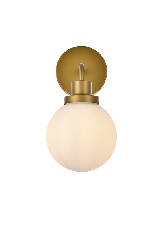 Living District LD7030W8BR Hanson 1 Light 9 Inch Brass Bath Sconce Wall Light