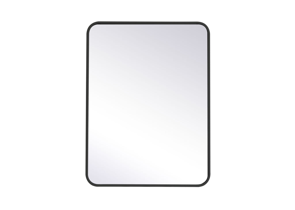 Elegant Lighting MR802432 Evermore 24" W X 32" H Contemporary Rectangular Framed Bathroom Wall Mirror Black