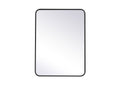 Elegant Lighting MR802432 Evermore 24" W X 32" H Contemporary Rectangular Framed Bathroom Wall Mirror Black