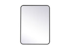 Elegant Lighting MR802432 Evermore 24" W X 32" H Contemporary Rectangular Framed Bathroom Wall Mirror Black