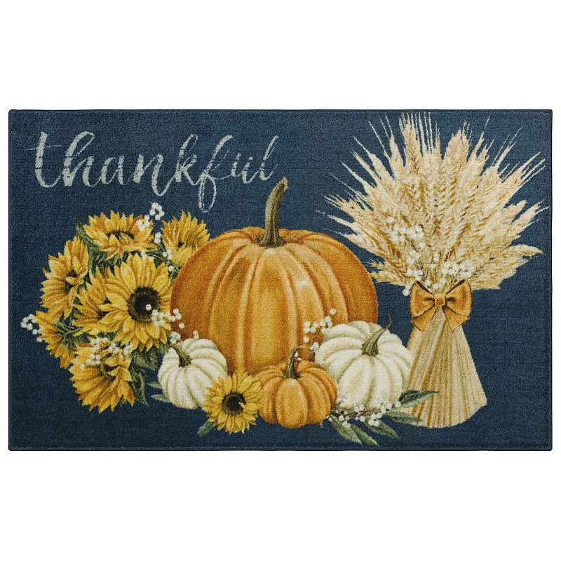 Mohawk Home Harvest Kitchen Mat, Thankful Harvest Blue (2' 6" x 4' 2")