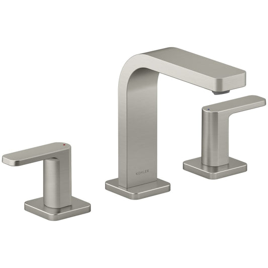 Kohler 23484-4-BN Parallel® Widespread Bathroom Sink Faucet, 1.2 gpm, Vibrant Brushed Nickel
