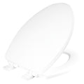 Bemis Ashland Modern Wood Toilet Seat with Decorative Edge, Slow Close, Secure Hinges, Made in USA, Elongated, White