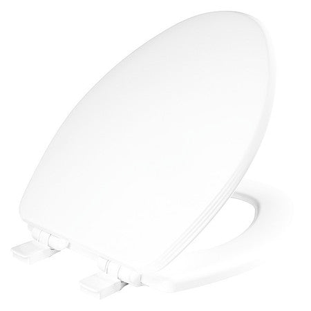 Bemis Ashland Modern Wood Toilet Seat with Decorative Edge, Slow Close, Secure Hinges, Made in USA, Elongated, White
