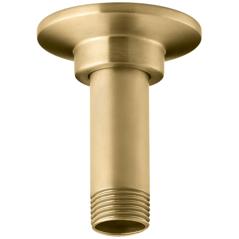 Kohler K-7396 3-3/4" Ceiling Mounted Shower Arm and Flange Vibrant Brushed Moderne Brass