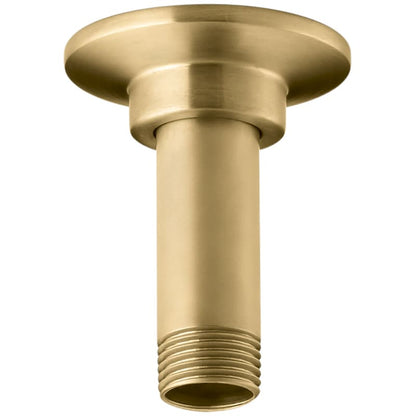 Kohler K-7396 3-3/4" Ceiling Mounted Shower Arm and Flange Vibrant Brushed Moderne Brass