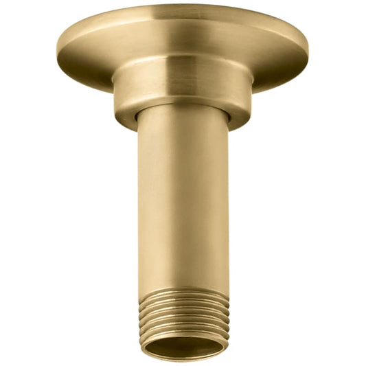 Kohler K-7396 3-3/4" Ceiling Mounted Shower Arm and Flange Vibrant Brushed Moderne Brass