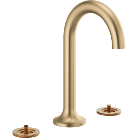 Brizo 65375LF-LHP-ECO Odin 1.2 GPM Widespread Bathroom Faucet - Less Handles Luxe Gold Faucet Bathroom Sink Faucets Double Handle