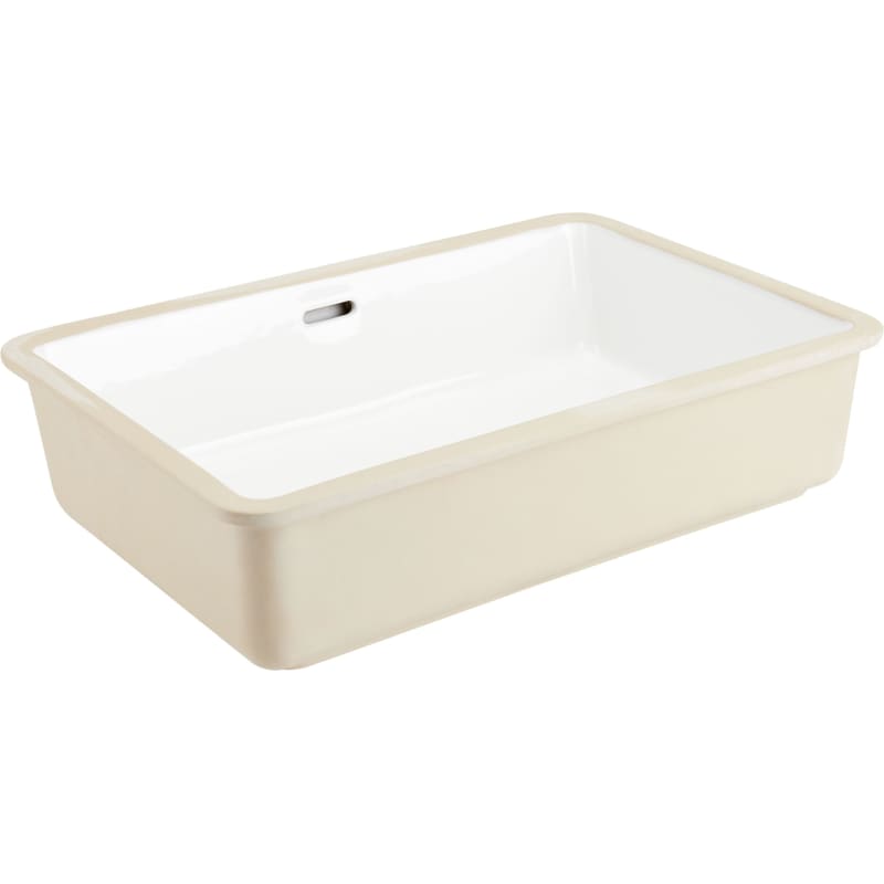 Signature Hardware 950500 Destin 23" Rectangular Porcelain Undermount Bathroom Sink with Overflow White
