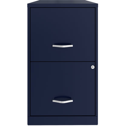 See Desc Space Solutions 18 Inch 2 Drawer Metal File Cabinet, Navy