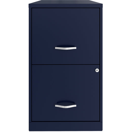 See Desc Space Solutions 18 Inch 2 Drawer Metal File Cabinet, Navy