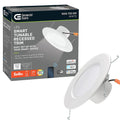 Commercial Electric 5 in./6 in.Smart Integrated LED Recessed Light Trim Wireless Adjustable CCT New Construction Remodel Powered by Hubspace 538561010
