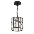 Kristella 1-Light Black Crystal Pendant Light - *Lighting & Electrical