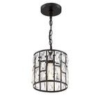 Kristella 1-Light Black Crystal Pendant Light - *Lighting & Electrical