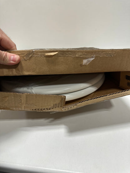 Church 540EC 000 Wood Toilet Seat with Cover White Non-Corrosive Bolts and Wing Nuts by Bemis - *Plumbing